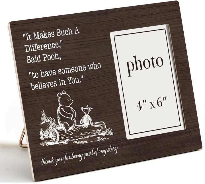 Classic Pooh Bear Nursery Picture Frame, Baby Gifts for Nursery, Baby Shower Gifts for New Parents Photo Frame for 4 X 6 Inch Photo