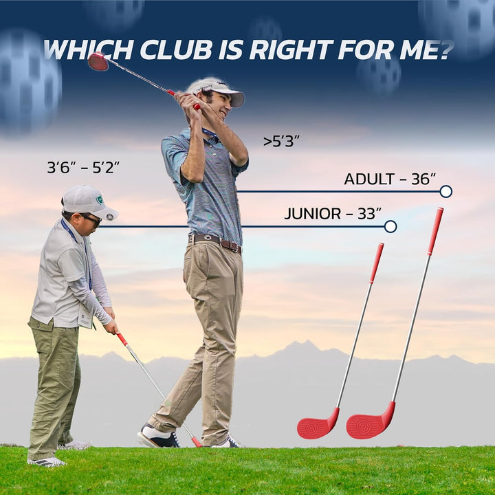 Club - Backyard Outdoor Golf Club with Oversize Club Head to Play , Hit Plastic or Foam Golf Balls in Grass, Parks, Yards