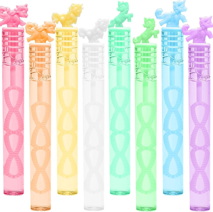 32 Piece Mini Unicorn Bubble Wand with Gift Box, Pastel Unicorn Party Favors for Kid, Toddler Girl Birthday Parties Decoration, Goodie Bag Stuffers Supplies, Bubbles Gift Toy Bulk, Carnival Prizes