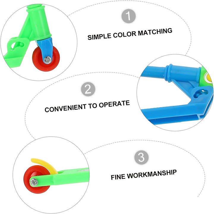 4Pcs Mini Scooters Set Educational Tiny Scooters for Boys and Girls Portable Fingertip Toys for Room Decoration and Playtime Fun