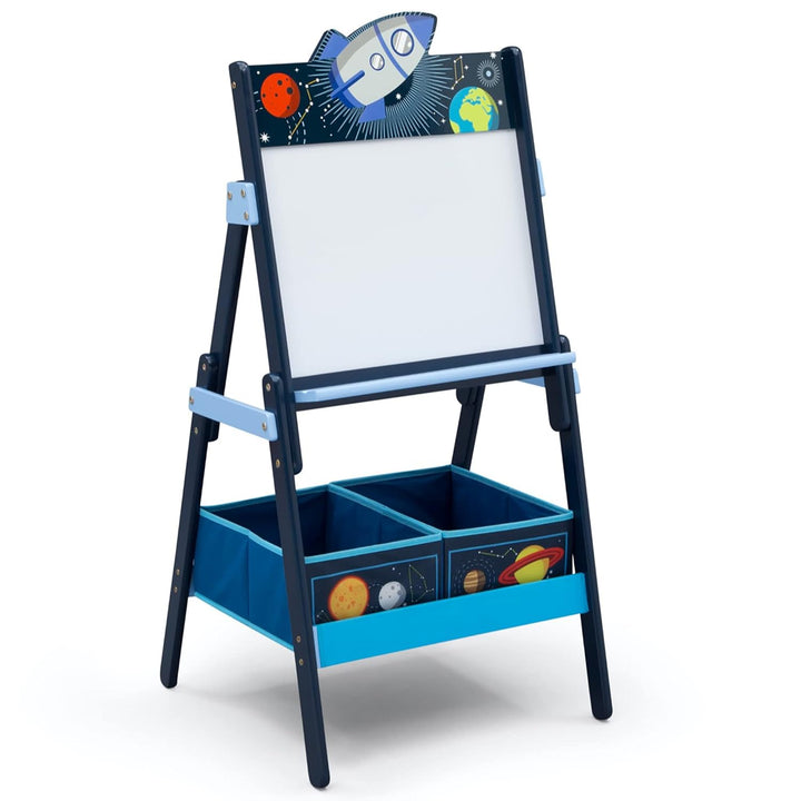 Mysize Kids Double-Sided Storage Easel -Ideal for Arts & Crafts, Drawing, Homeschooling and More - Greenguard Gold Certified, Grey