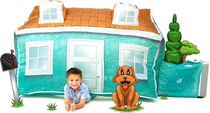 The Original Patented Airfort - Build a Fort in 30 Seconds, Inflatable Fort for Kids, Play Tent for 3-14 Years, a Playhouse Where Imagination Runs Wild, Fan Not Included (Space Shuttle)