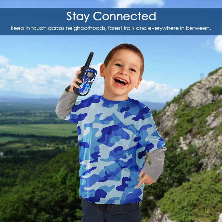 Kids Walkie Talkies,3 Pack 22 Channels 2 Way Radio Toy with Flashlight and LCD Screen,3 Miles Range Walkie Talkies for Kids outside Adventures, Camping, Hiking