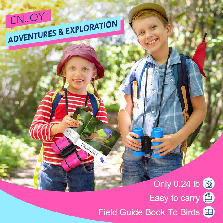 Toys for 3-7 Year Old Girls:  Binoculars for Kids Bird Watching|Hiking|Camping 4 5 6 7 8 Year Old Girl Boy Birthday Gifts Outdoor Learning Toy for Kid Ages 4-6 Toddler Gift Stuffers