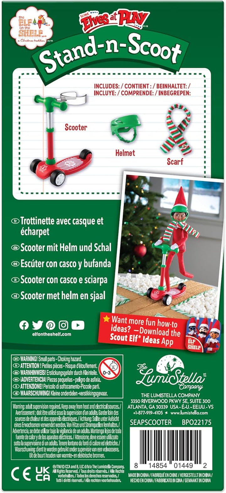Stand N Scoot - Plastic Scooter Prop for Silly Christmas Elf Scenes!