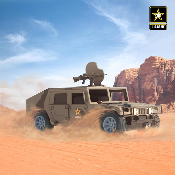 U.S. Army Recon Vehicle, Military Vehicle Toys, Army Battle Truck, with Light & Sound, Roof Hatch Open & Close Features, and More. Perfect for Gift for Kids
