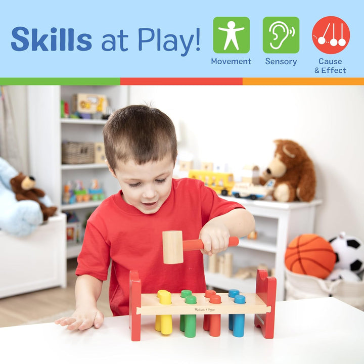 Deluxe Wooden Pound-A-Peg Toy with Hammer - FSC Certified