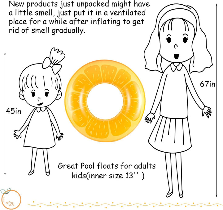 6 Pack Pool Floats Kids, Pool Swim Tubes Rings(4 Pack) - 4Pcs Inflatable Big Floaties Beach Swimming Toys with 2Pcs Beach Balls for Adults Raft Floaties Toddlers