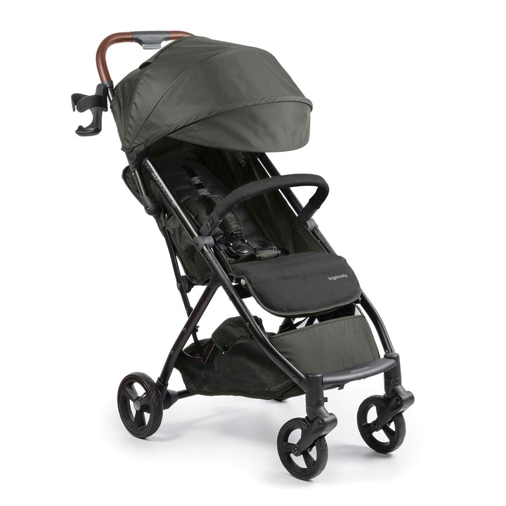 Ingenuity 3Dquickclose CS+ Compact Fold Stroller – Lightweight Stroller with Oversized Canopy, Extra-Large Storage and Compact Fold, Gray