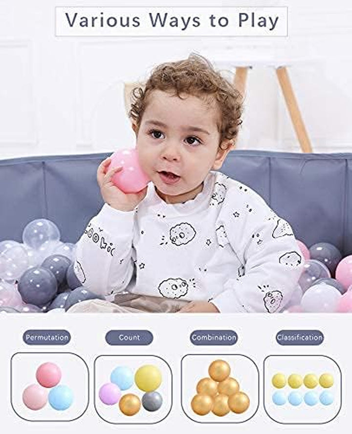 Ball Pit Balls for Toddlers, BPA Free Crush Proof Plastic Toy Balls for Ball Pit, Children'S Pool Water Toys, Macaron Ocean Balls for Play Tent 2.15 Inch Pack of 100…