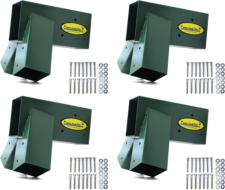 Easy 1-2-3 A-Frame 2 Brackets for Swing Set with All Mounting Hardware, Green