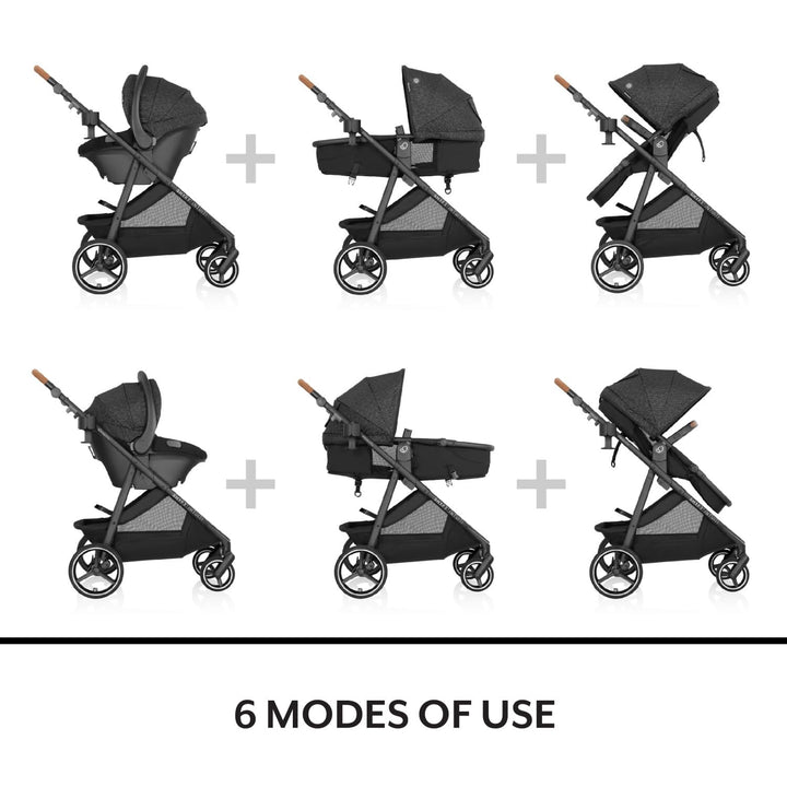 Shyft Intuiti Travel System with Revolve180 Litemax NXT Rotational Infant Car Seat (Fossil Gray)