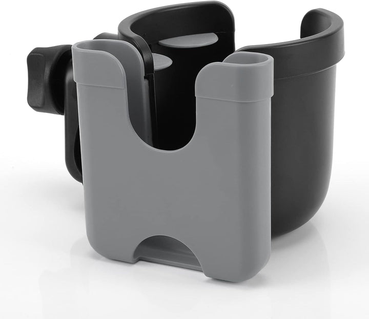 Stroller Cup Holder with Phone Holder, Bike Cup Holder, Universal Cup Holder for Uppababy Nuna Doona Strollers, 2-In-1 Cup Phone Holder for Stroller, Bike, Wheelchair, Walker, Scooter