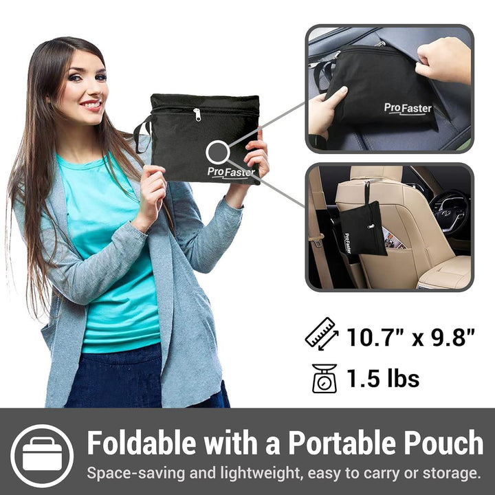 Car Seat Travel Bag Backpack for Air Travel - Karfast Universal Infant Carseat Gate Check Bag Cover for Airplane, Foldable with Pouch, Black
