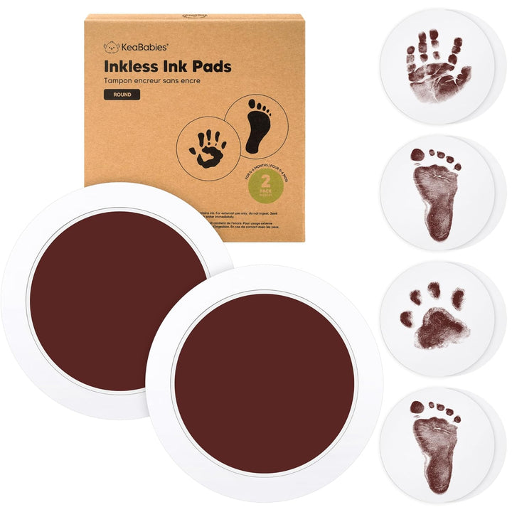 4-Pack Inkless Baby Hand and Footprint Kit - Mess Free Ink Pad for Newborn Keepsake, Dog Nose & Paw Print Kit, Clean Touch Ink Pad for Baby Hand & Footprints, Ideal New Mom Gifts (Jet Black)