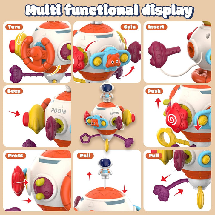 Montessori Toys for Toddler 1+ Year Old-Sensory Busy Cube Board-Travel Activities Educational Learning Toys for 12 18 Months Boys and Girls Perfect Birthday Party Gift and More