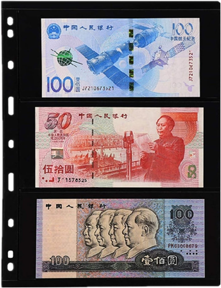 Vario Stamp Pages for Stamp Album Binder, 10 Sheet (20 Page) 1 Row Pages for Stamp Collectors, Professional Pack (1 Row)