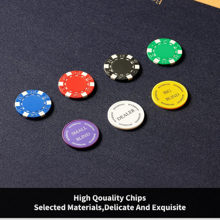 Poker Chips,200Pcs Poker Set with Aluminum Travel Case,11.5 Gram Poker Chips Set for Texas Holdem Blackjack Gambling
