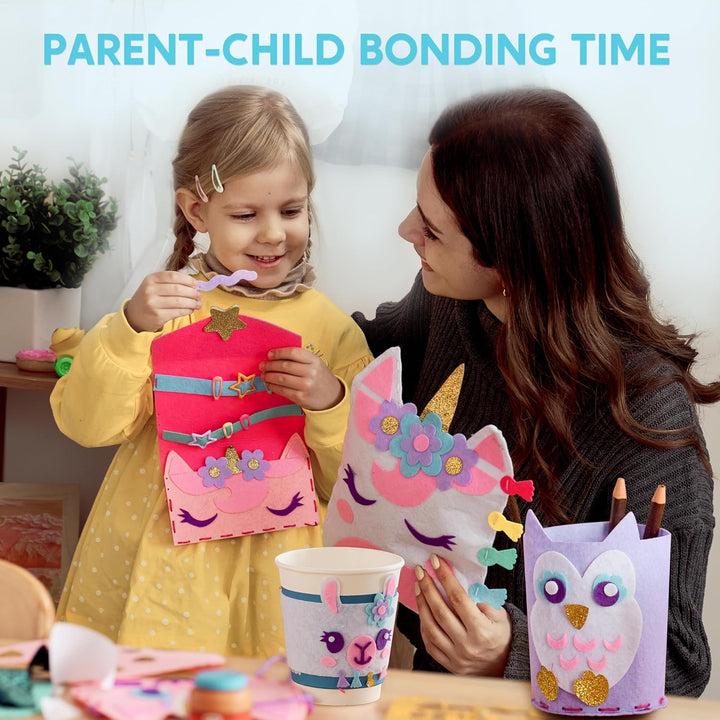 7 Sewing Projects- My First Kids Sewing Kit- Easy DIY Arts and Crafts for Girls, Craft Kits, Birthday Gifts for Kids Aged 6+, Unicorn and Mermaid Pillow