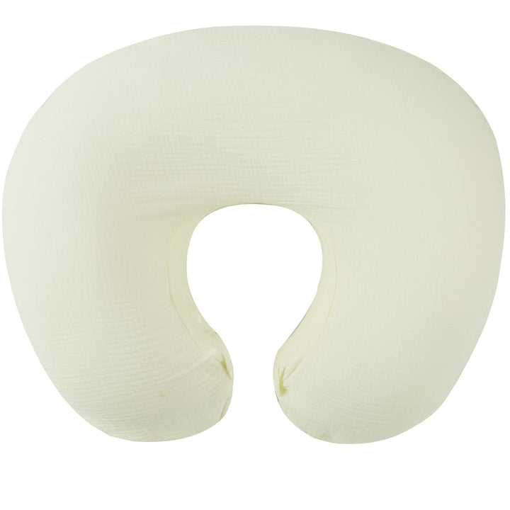 Muslin Nursing Pillow Cover Soft 100% Cotton Feeding Pillow Slipcover Fits Standard Infant Nursing Pillow for Baby Boy and Girl, Fog