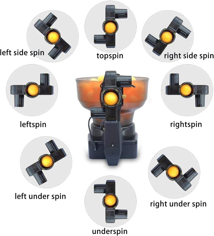 Ping Pong Robot Machine with 36 Different Spin Balls Table Tennis Robots Automatic Ball Machine for Training