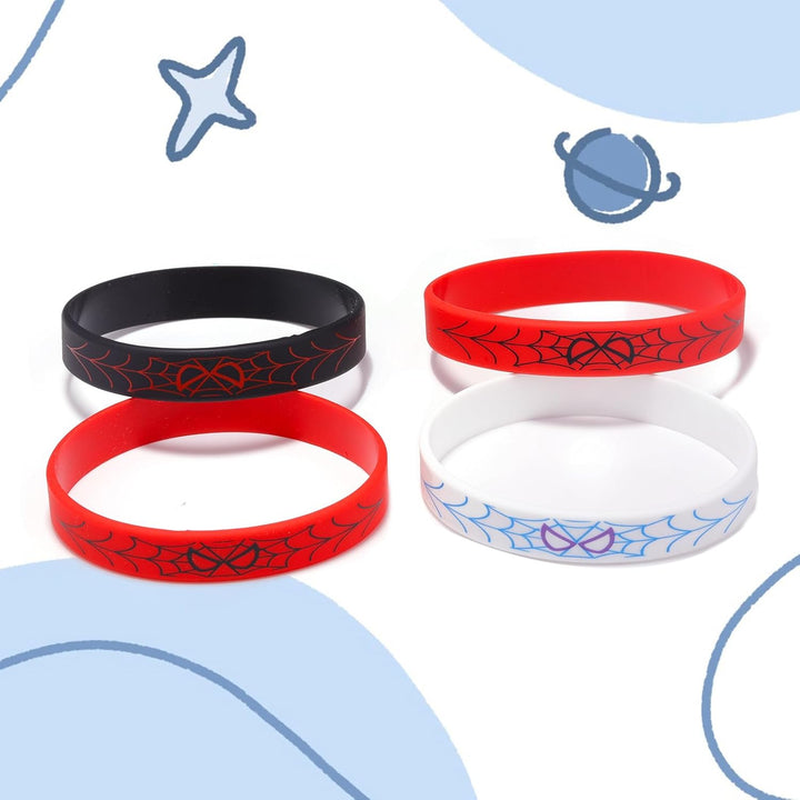24Pcs Spider Silicone Wristbands Bracelets Hero Spider Party Decorations Supplies for Spider Theme Boys Girl Birthday Party Favors
