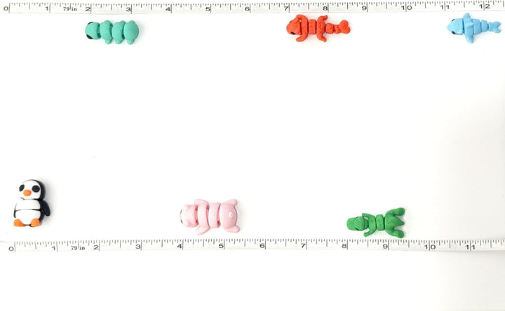 41Pcs Mini Animal Figurines Set,3D Printed Little Animals Articulated Flexible Fidget Toy,Mini Animal Figurines Toy,Cute Animal Toys for Home, Office, Decor