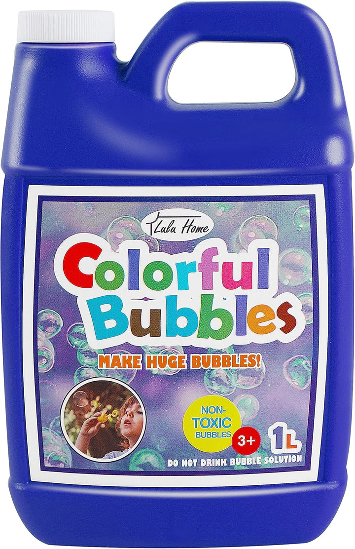 Concentrated Bubble Solution, 1 L/ 33.8 OZ Refill for Bubble Machines, Giant Wands, and Blowers - up to 2.5 Gallons for Kids' Birthday Parties