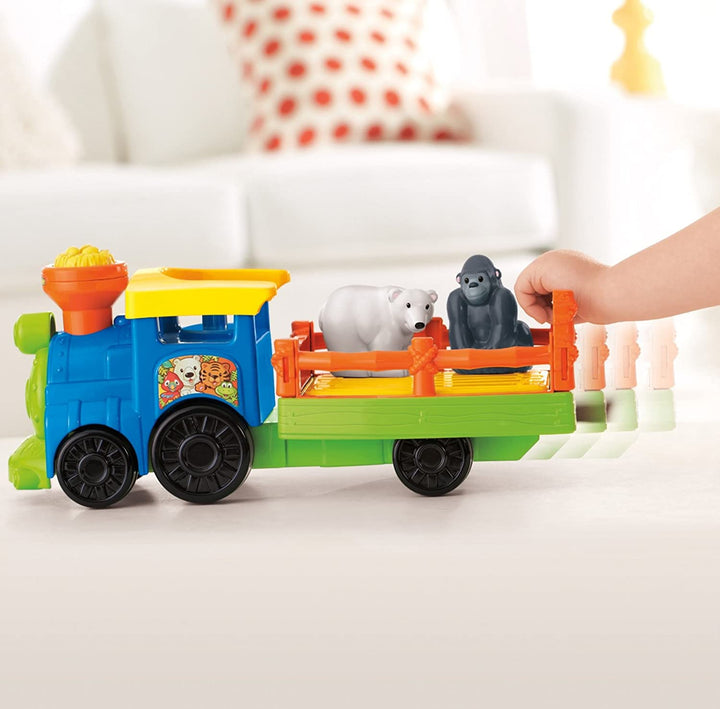 Little People Toddler Toy Train Choo-Choo Zoo with Music Sounds and 3 Figures for Pretend Play Ages 1+ Years