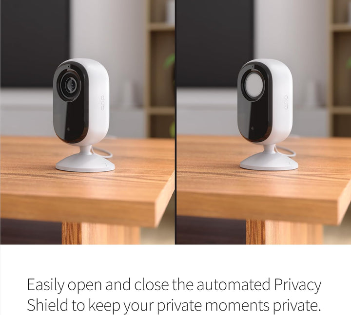 Essential Security Camera 2K | Indoor Only| 2Nd Gen | Baby Monitor & Pet Camera | Wired Automated Privacy Shield, 2-Way Audio, Night Vision, Live Stream, Motion Alerts & Notifications White,1 Cam