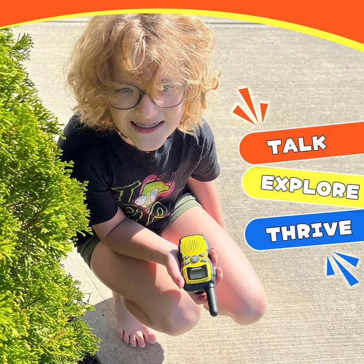 Walkie Talkies for Kids 4 Pack,Family Walky Talky Adults Children Radio Long Range,Outdoor Camping Fun Toys Birthday Present Xmas Gifts for 4 5 6 7 8 Year Old Girls Boys No Battery No Charger