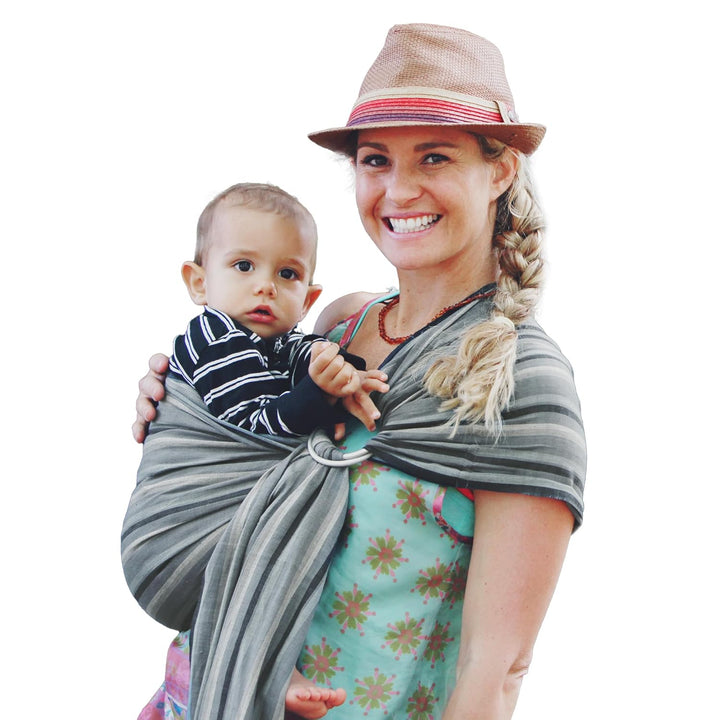 Ring Sling Baby Carrier for Infants and Toddlers - Beautiful, 100% Soft Cotton Baby Wraps Carrier for Babies 8-35 Lbs - Perfect Baby Shower Gifts Moms and Dads - Nursing Cover (Midnight)