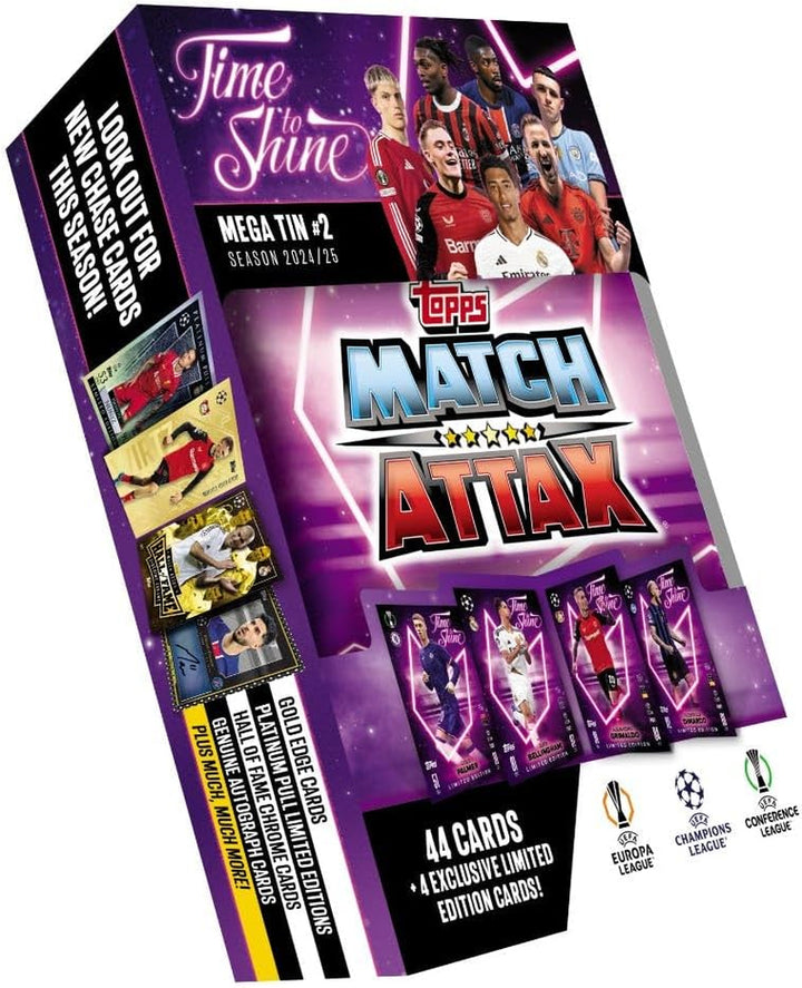 Match Attax 24/25 - Random Mega Tin - Contains 44 Match Attax Cards plus 4 Exclusive Les