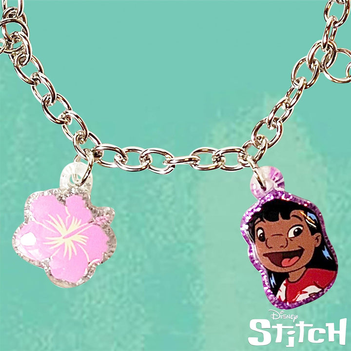 Lilo and Stitch 7" Bracelet with Metal Charms - Disney Stitch - Ages 3+