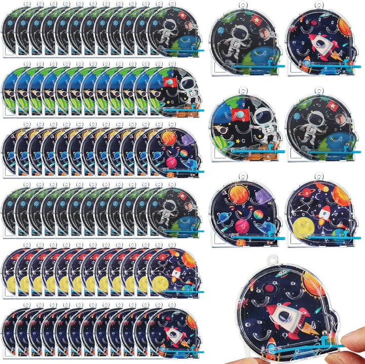 72 Pack Space Themed Pinball Toys Mini Pinball Machine for Space Party Favors Toys Stuffers Goodie Bag Fillers Prizes Rewards