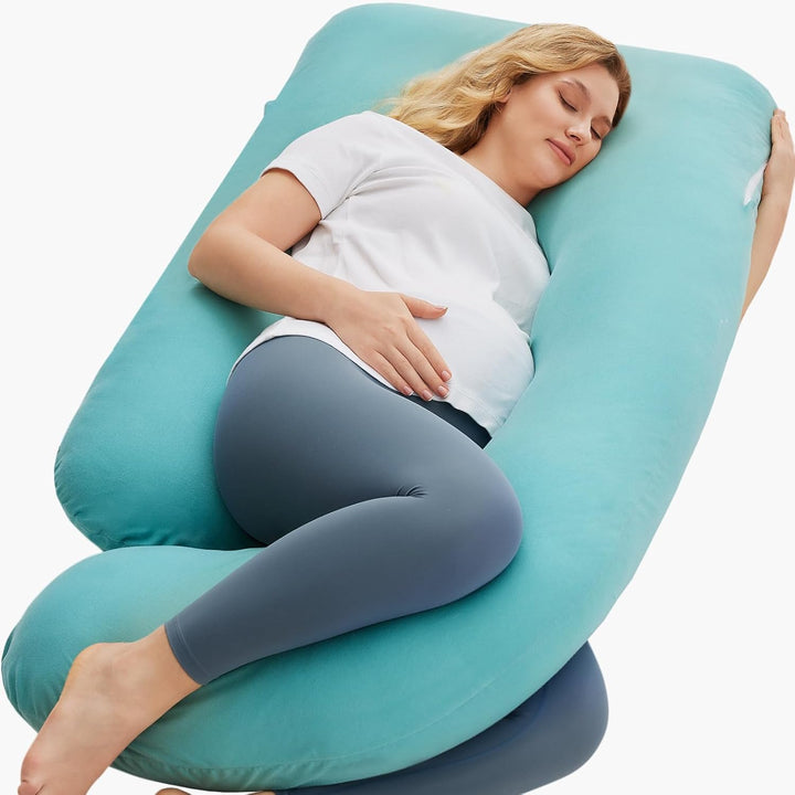 Pregnancy Pillows for Sleeping, U Shaped Full Body Maternity Pillow with Removable Cover - Support for Back, Legs, Belly, HIPS for Pregnant Women, 57 Inch Pregnancy Pillow for Women, Grey
