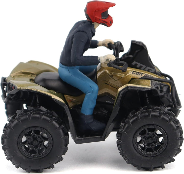 BRP Bombardier Models 1:32 Scale Diecast Replica Can-Am Renegade X Mr 1000R, Liquid Titanium & Magma Red | Item 60010