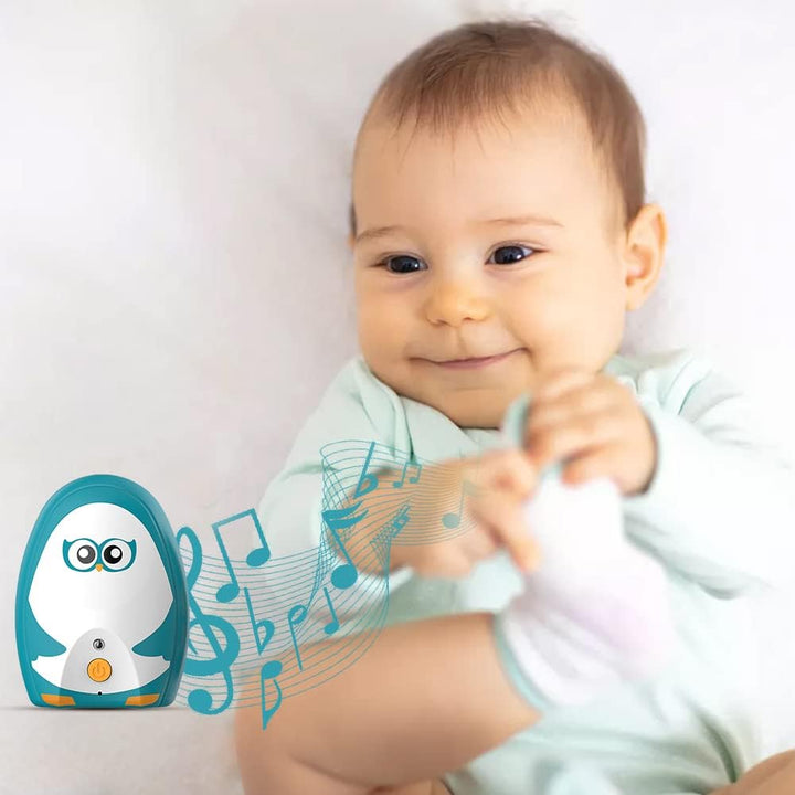 Audio Baby Monitor OL Portable, Talk Back Intercom, Long Range up to 1000 Ft, Temperature Monitoring and Warning, Lullabies, Vibration, LCD Display, 2 Cables 2 Sets of Rechargeable Battery
