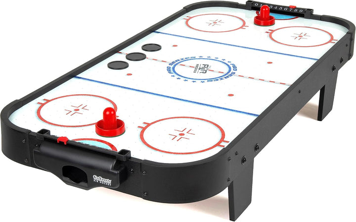 40 Inch Table Top Air Hockey Game for Kids - AC Outlet Powered Motor – Oak or Black