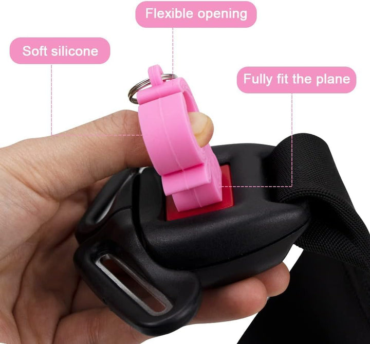 Silicone Buckle Release Tool, Unbuckle Assistant, Easy Buckle Release Aid for Parents and Caregivers to Unbuckle (Mint-Pink)