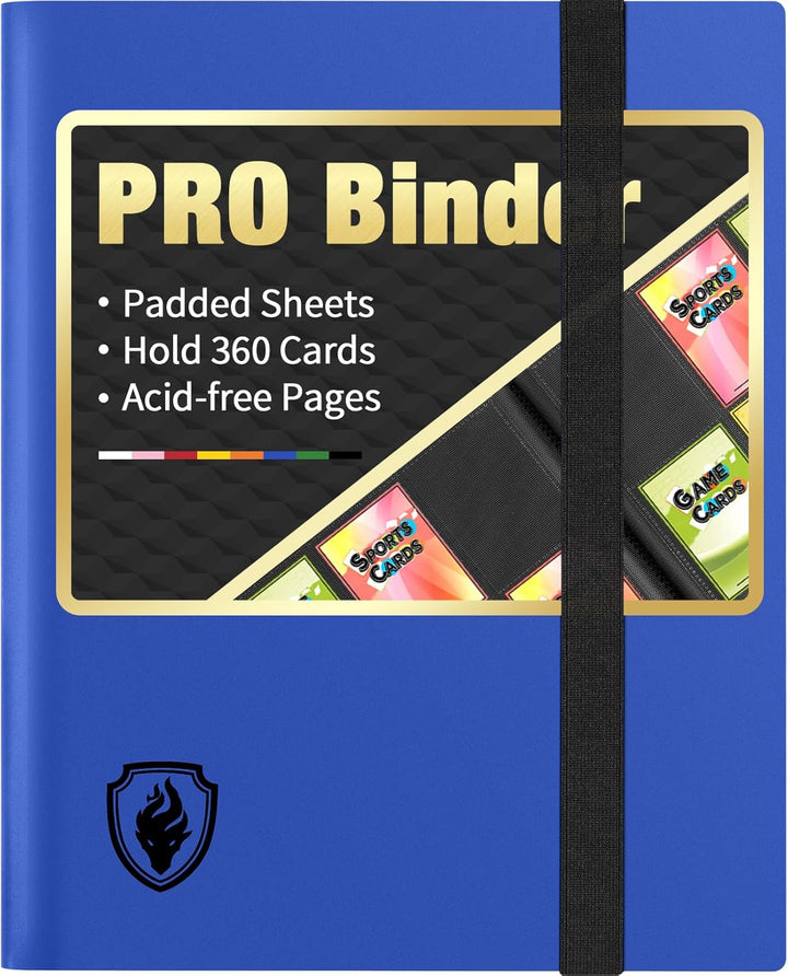 Heavy Duty Card Binder,  9 Pocket Trading Card Binder Holds 360 Cards, Sleek Side-Loading Card Album, Sturdy Card Collection Folder for TCG, MTG, Yugioh, Other Game Cards, Sport Cards, Black