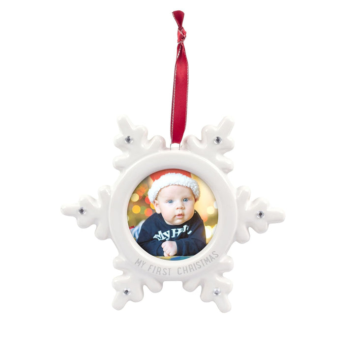 DIY No Mess Hanging Christmas Ornament Keepsake Kit, Baby Hand and Footprint Keepsake, Classic Nursery Decor, Ideal Gender Neutral Gift, Baby'S First Christmas, White
