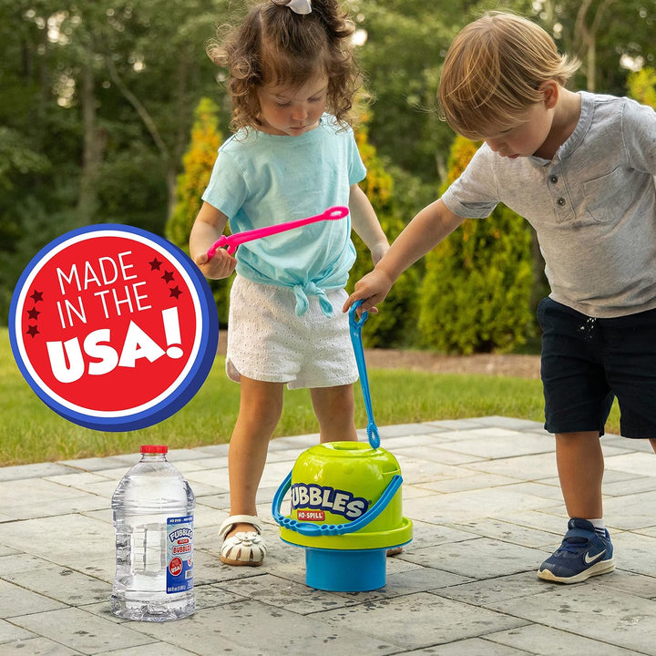 Bubbles by Fubbles| Made in the USA |64Oz Non Toxic Bubble Solution |Bubble Refill for Bubble Machines and Toys, Clear,12381