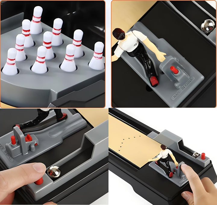 Table Bowling Game, Tabletop Bowling Alley, 10 Pins Mini Bowling Set Toy for Kids & Adults, Perfect for Home, Office and Party