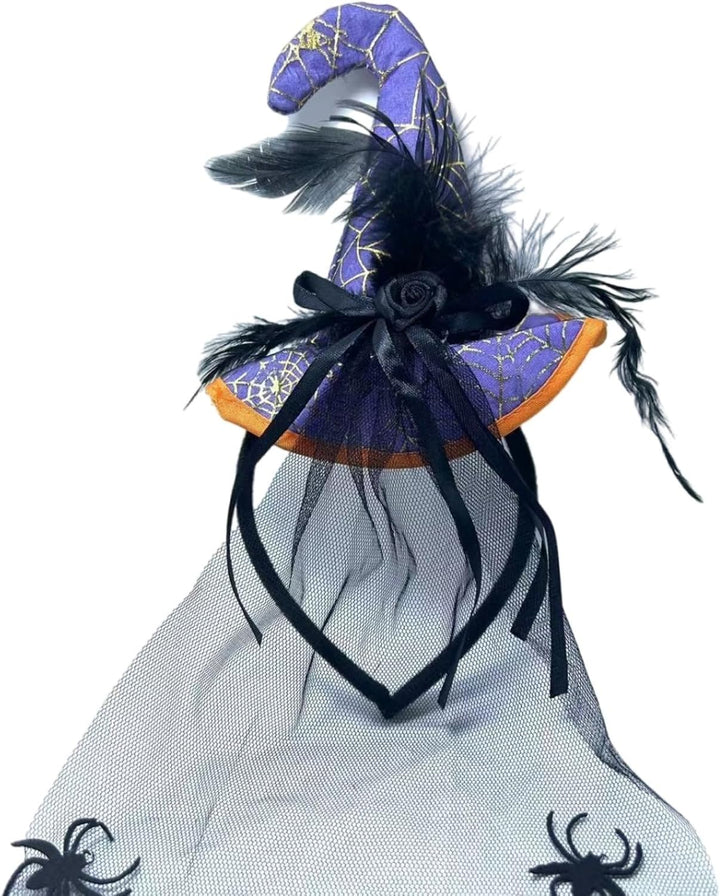 Halloween Elastic Headband Fabric Material Holiday Party Decoration Black Lace Edge Headband Funny Prop