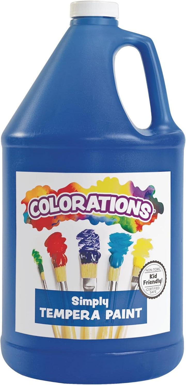 Paraben-Free Washable Tempera Paint for Kids - 1 Gallon Value Size. Vibrant White. Non-Toxic and Made in the USA