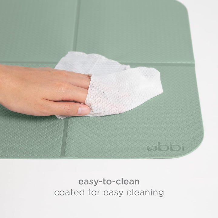 On-The-Go Diaper Changing Baby Mat, Soft and Comfortable Diaper Bag Accessory Must Have for Newborns, Easy to Clean, Portable Folding Pad, Baby Traveling Accessories, Sage Green