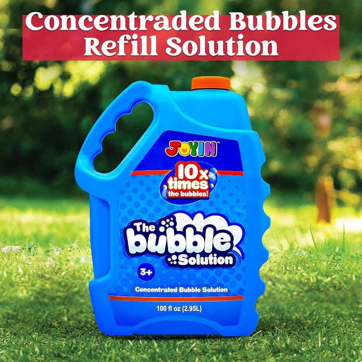 100 Oz Concentrated Bubble Solution (Up to 8 Gallon) for Large Party in Summer Celebrations, Party Favor, Bubble Summer Toy, Classroom Prizes, Easter (Blue)