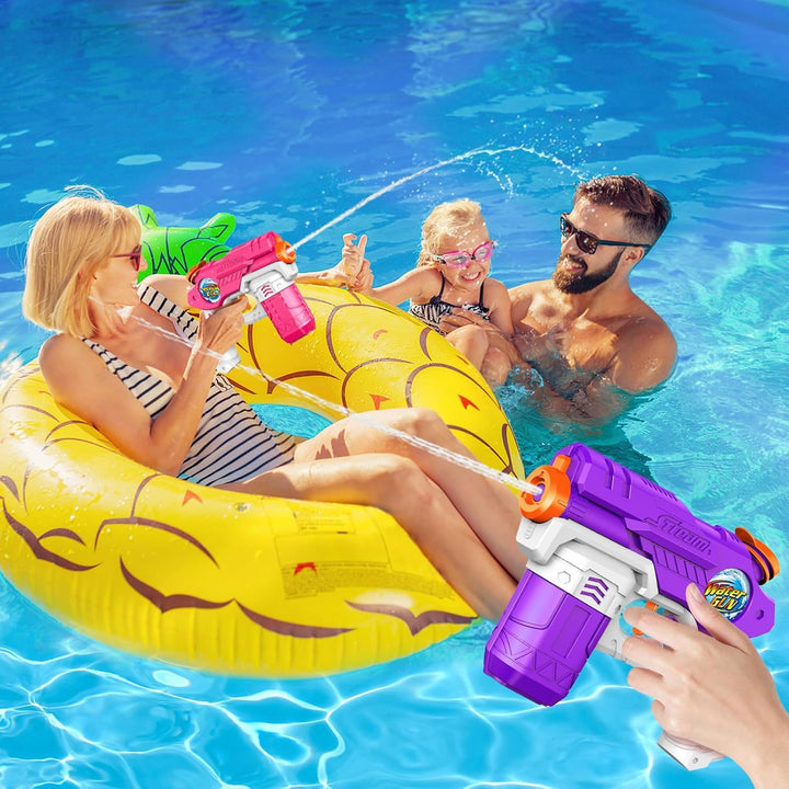Water Guns for Kids Adults, 6 Pack Squirt Guns Soaker Blaster 220CC Capacity Long Range Super Water Gun Pistols for Boys Girls Toddlers Swimming Pool Water Toys (6)