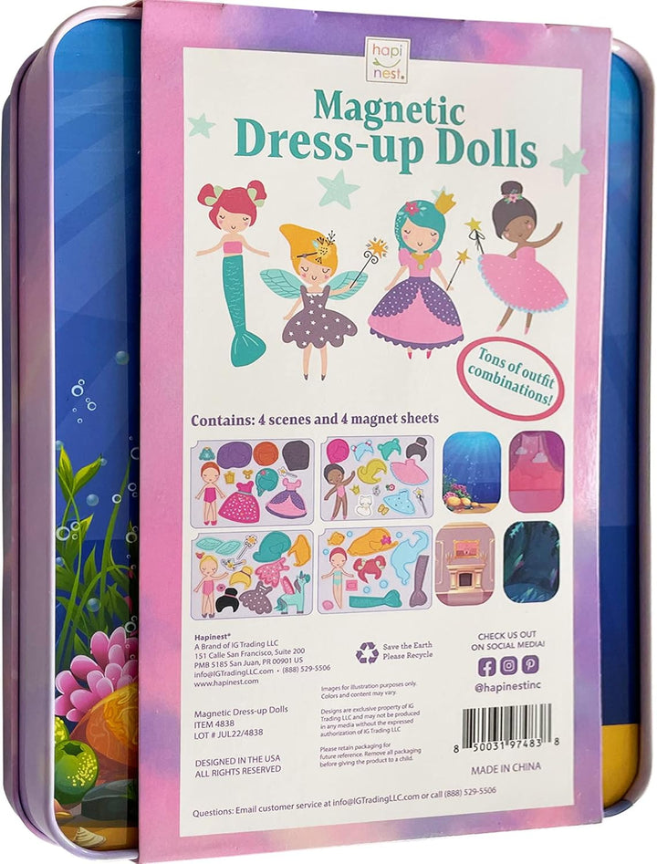 Magnetic Dress-Up Dolls for Girls Pretend Play Set, a Fairytale Fantasy Dress up Toy and Game for Ages 4, 5, 6, and 7 Years Old